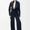 Jeans med bälte i denim Indigo Blue