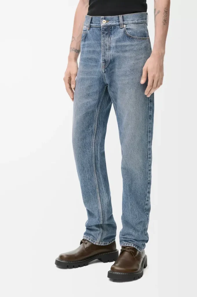 Jeans med raka ben i denim Blue
