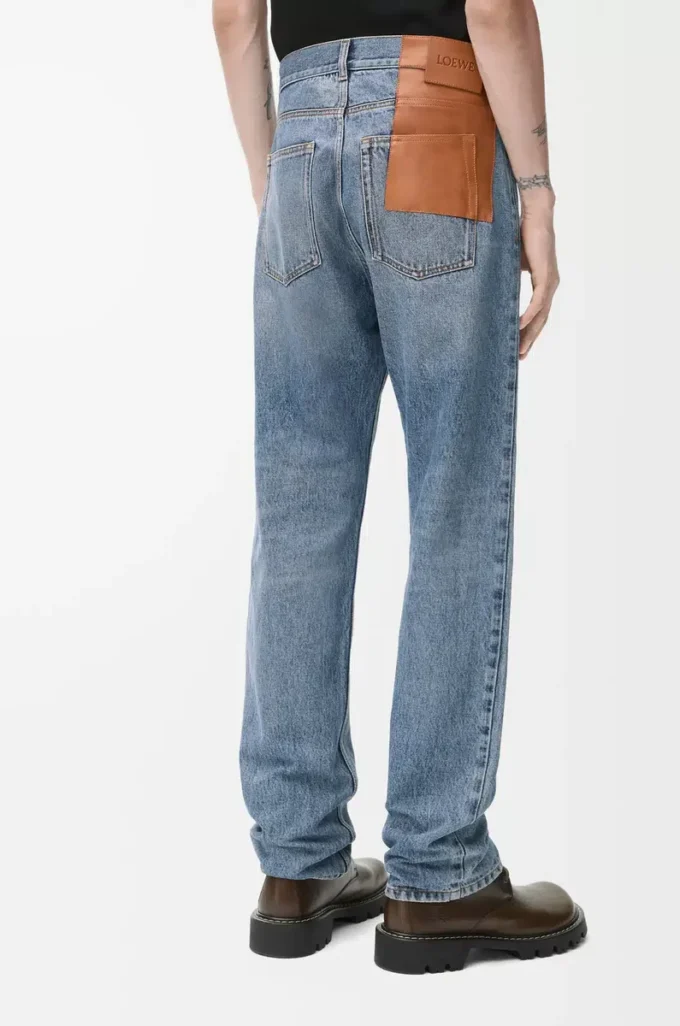 Jeans med raka ben i denim Blue