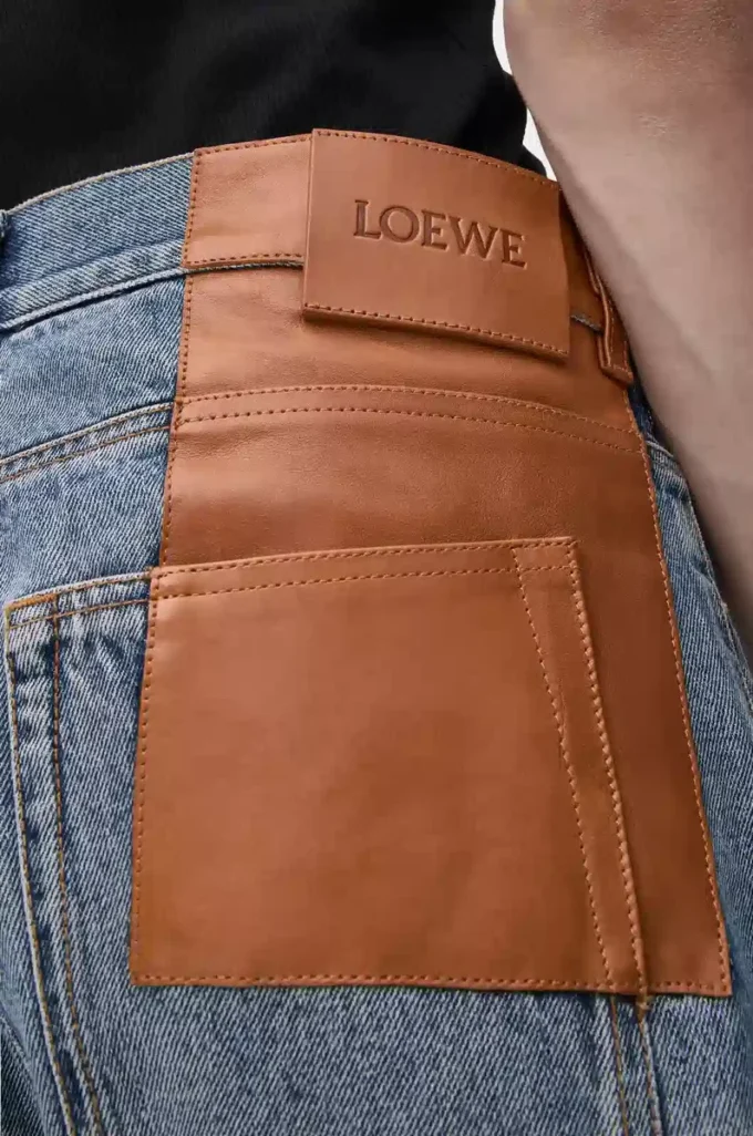 Jeans med raka ben i denim Blue