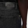 Jeans med raka ben i denim, tvättad svart Jeans med raka ben i denim, tvättad svart