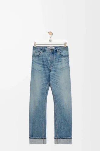 Jeans med raka ben i denim Vintage Blue