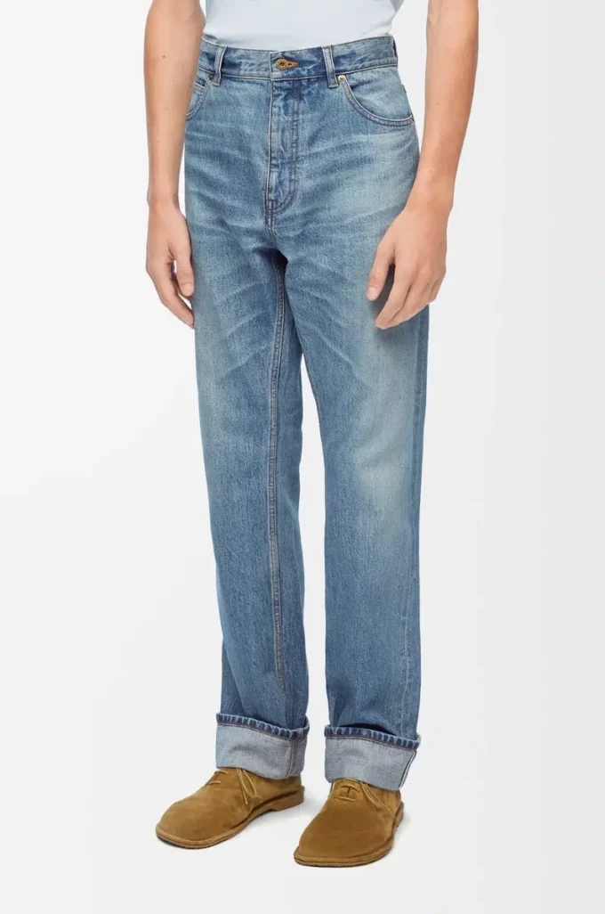 Jeans med raka ben i denim Vintage Blue Jeans med raka ben i denim Vintage Blue