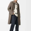 Jeans med uppvikta benslut i denim Rå denim/blå