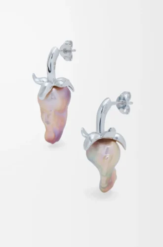 Jordgubbsörhängen i sterlingsilver och pärla Silver/Röd Jordgubbsörhängen i sterlingsilver och pärla Silver/Röd