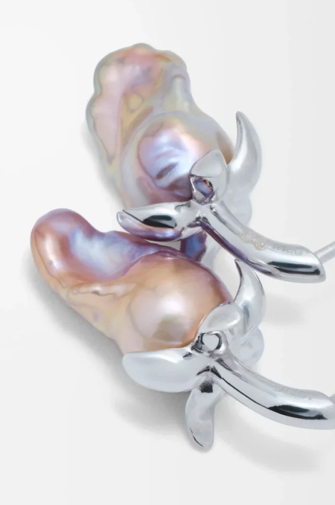 Jordgubbsörhängen i sterlingsilver och pärla Silver/Röd Jordgubbsörhängen i sterlingsilver och pärla Silver/Röd