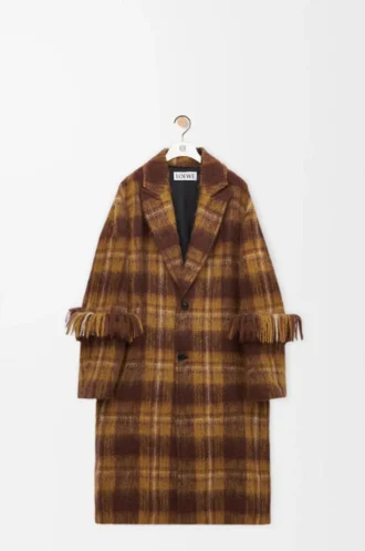 Kappa i mohair- och ullblandning Gul/Flerfärgad