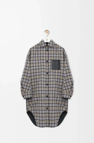 Kappa i ull och kashmir Beige/grå