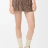 Kjol i teknisk jersey, brun/rosa Kjol i teknisk jersey, brun/rosa