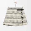 Kjol i ullblandad jacquard Svart/vit Kjol i ullblandad jacquard Svart/vit