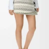 Kjol i ullblandad jacquard Svart/vit Kjol i ullblandad jacquard Svart/vit