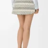 Kjol i ullblandad jacquard Svart/vit Kjol i ullblandad jacquard Svart/vit