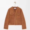 Kofta i toffeefärgad shearling Kofta i toffeefärgad shearling