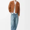 Kofta i toffeefärgad shearling Kofta i toffeefärgad shearling