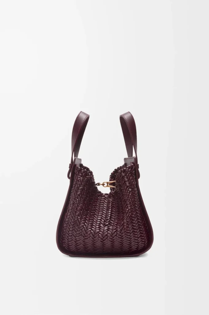 Kompakt Hammock-väska i kalvskinn, mörk burgundy Kompakt Hammock-väska i kalvskinn, mörk burgundy