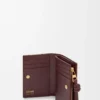 Kompakt plånbok med knut i ål Dark Burgundy Kompakt plånbok med knut i ål Dark Burgundy