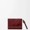 Kompakt plånbok med knut i ål Dark Burgundy Kompakt plånbok med knut i ål Dark Burgundy