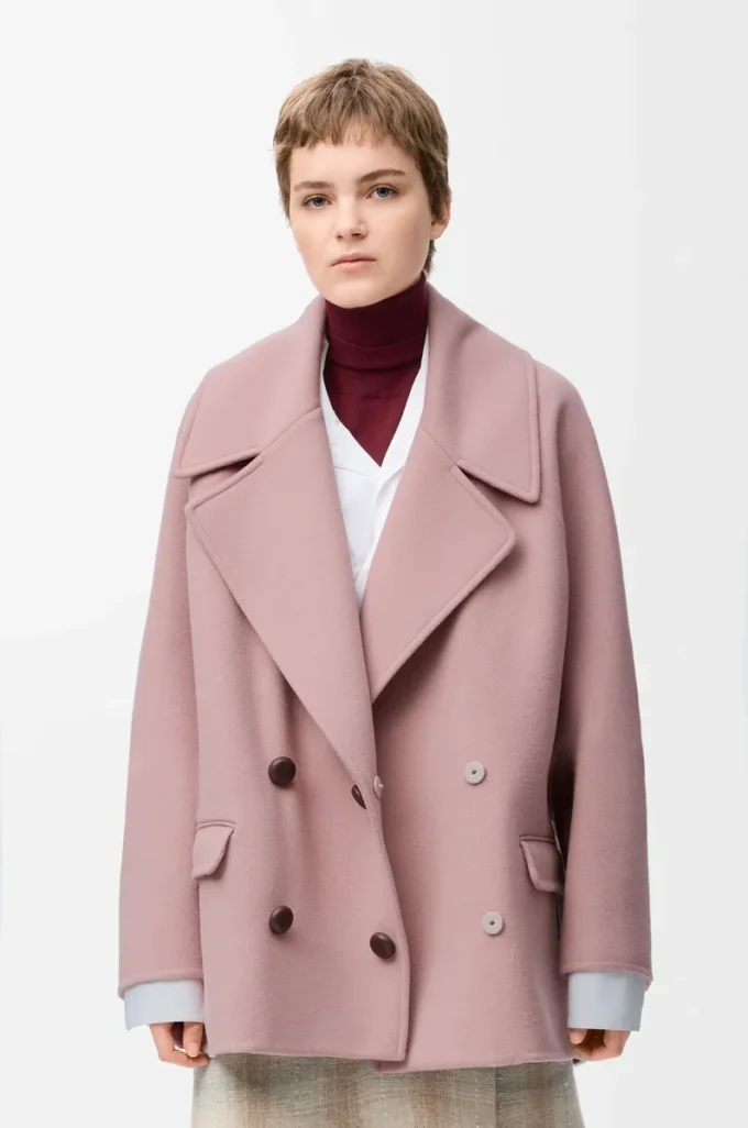 Kort kappa i ull Rosa Kort kappa i ull Rosa