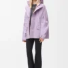 Kort parkas i teknisk bomull Lila Kort parkas i teknisk bomull Lila