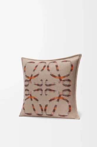 Kudde i ull och kashmir Beige/Orange