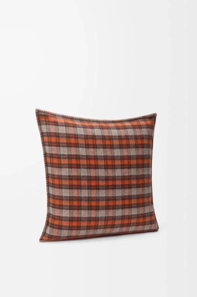 Kudde i ull och kashmir Beige/Orange Kudde i ull och kashmir Beige/Orange