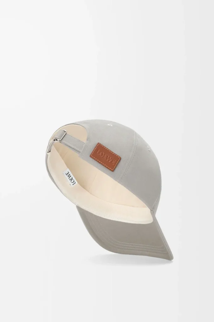 L-lappkeps i bomull Shell Grey