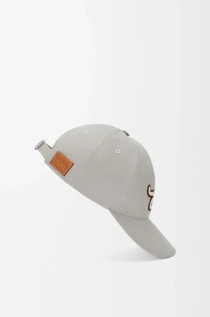 L-lappkeps i bomull Shell Grey