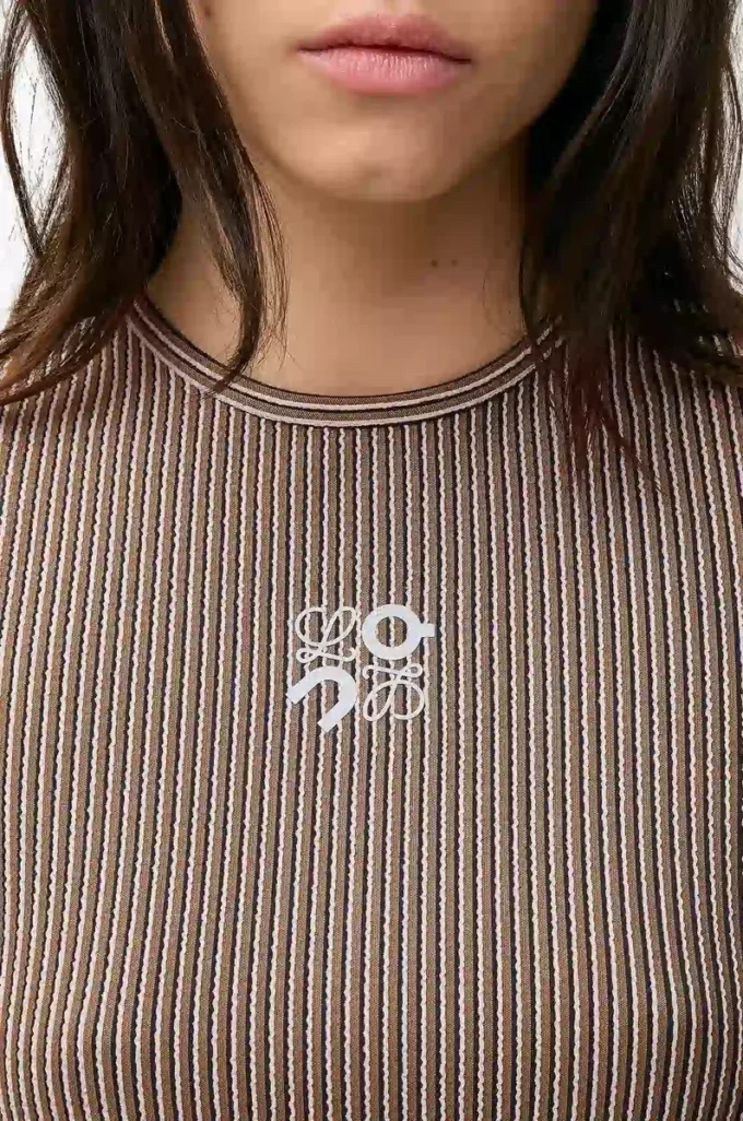 Linne i teknisk jersey Brun/Rosa Linne i teknisk jersey Brun/Rosa