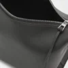 Liten Cubi Crossbody-väska i mjukt, slätt kalvskinn och jacquard Dark Grey Liten Cubi Crossbody-väska i mjukt, slätt kalvskinn och jacquard Dark Grey