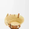 Liten Elephant-korg i raffia och kalvskinn Natur/Tan Liten Elephant-korg i raffia och kalvskinn Natur/Tan