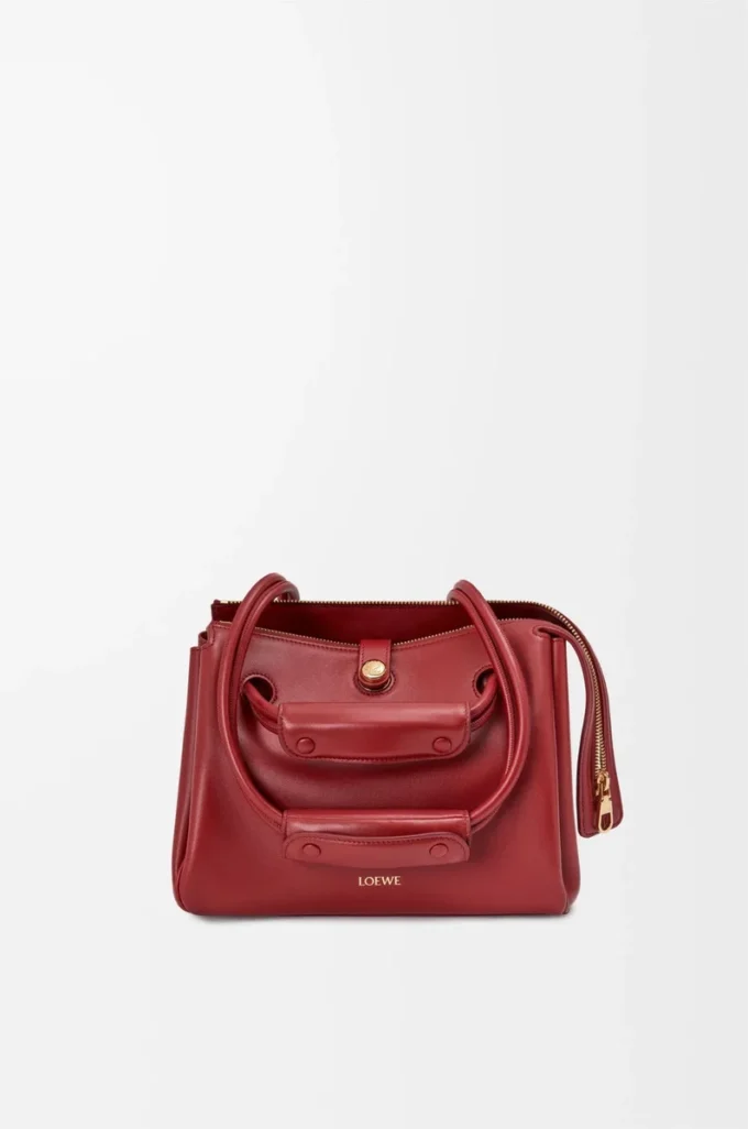 Liten Madrid-väska i mjukt kalvskinn Burnt Red Liten Madrid-väska i mjukt kalvskinn Burnt Red