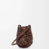 Liten Nest Basket-väska i kalvskinn Chestnut