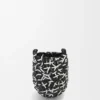 Liten Nest Basket-väska i kalvskinn Svart/Vit Liten Nest Basket-väska i kalvskinn Svart/Vit