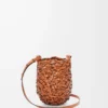 Liten Nest Basket-väska i kalvskinn Tan Liten Nest Basket-väska i kalvskinn Tan