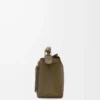 Liten Puzzle Edge-väska i klassiskt kalvskinn Dark Khaki Liten Puzzle Edge-väska i klassiskt kalvskinn Dark Khaki