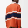 Långärmad polotröja i bomull Orange/Marinblå Långärmad polotröja i bomull Orange/Marinblå
