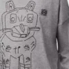 Långärmad T-shirt i bomull, grå melange Långärmad T-shirt i bomull, grå melange