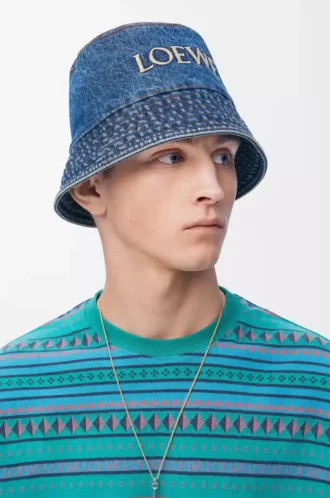 LOEWE bucket hat i denim Denim Blue