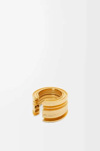LOEWE Grafisk ring i sterlingsilver Guld