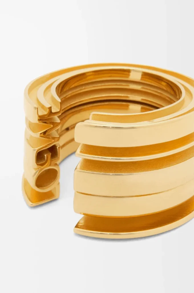 LOEWE Grafisk ring i sterlingsilver Guld