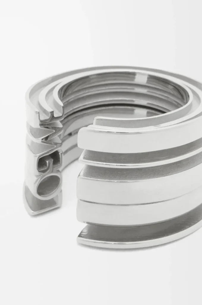 LOEWE Grafisk ring i sterlingsilver Silver