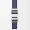LOEWE grafiskt bälte i klassiskt kalvskinn Abbys Blue/Palladio