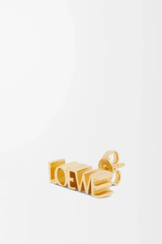 LOEWE Grafiskt enkelörhänge i sterlingsilver Guld