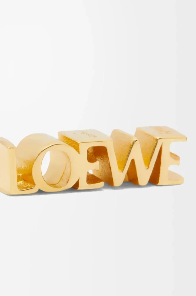 LOEWE Grafiskt enkelörhänge i sterlingsilver Guld