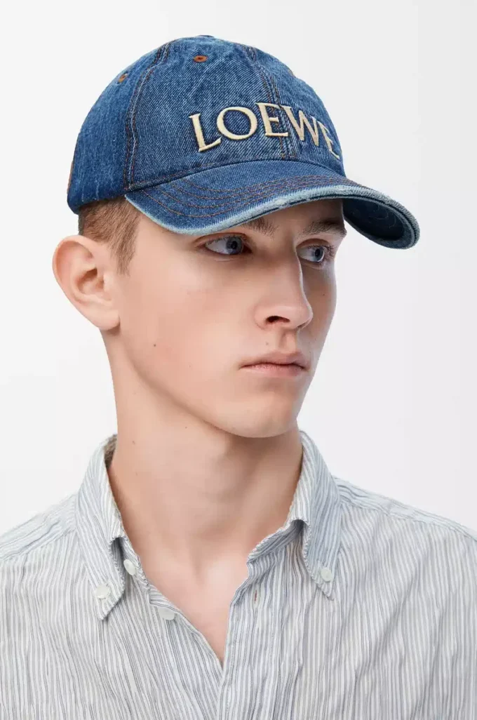 LOEWE-keps i denim Denim Blue