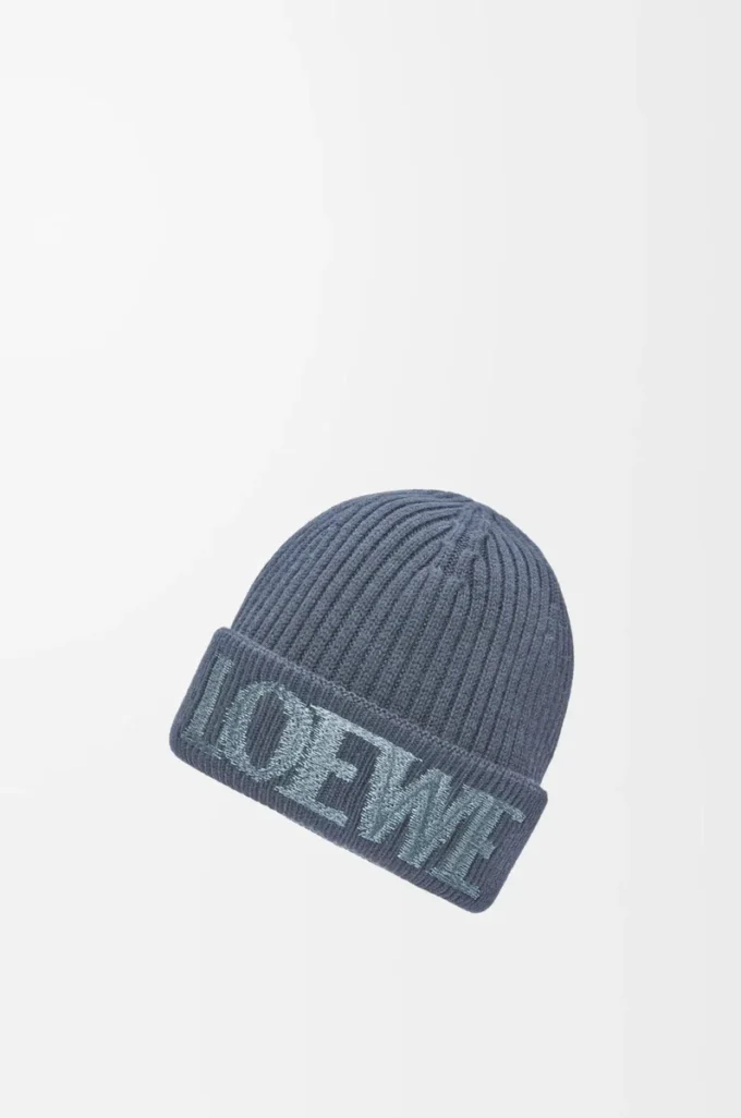 LOEWE-mössa i ull, gråblå