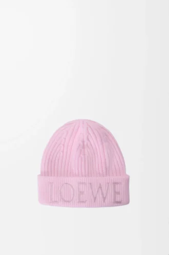 LOEWE-mössa i ull, ljusrosa