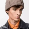 LOEWE-mössa i ull, mörkbeige LOEWE-mössa i ull, mörkbeige