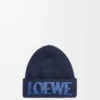 LOEWE-mössa i ull Navy Blue