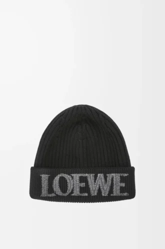 LOEWE mössa i ull Svart